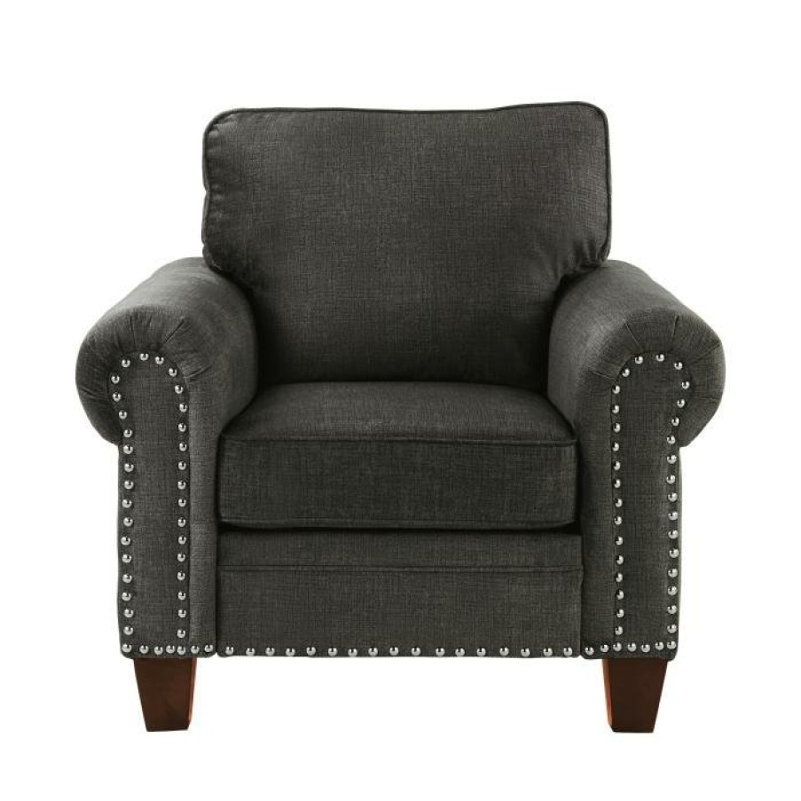 Living Room Homelegance (Homerica East) | Homelegance Furniture Cornelia Chair In Dark Gray 8216Dg-1