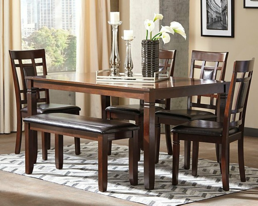 Dining Room Ashley Furniture | Bennox Dining Table And Chairs With Bench (Set Of 6)