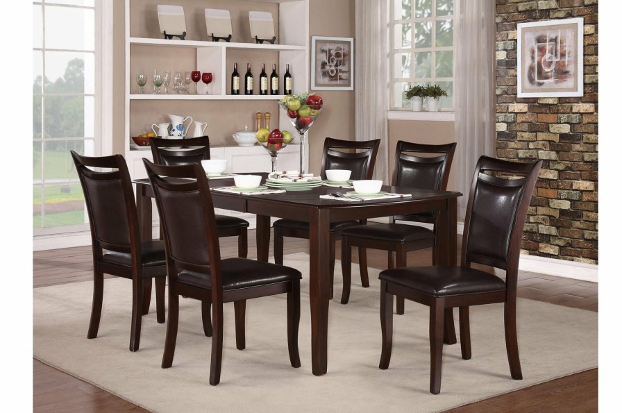 Dining Room Homelegance (Homerica East) | Homelegance Maeve Dining Table In Dark Cherry 2547-72