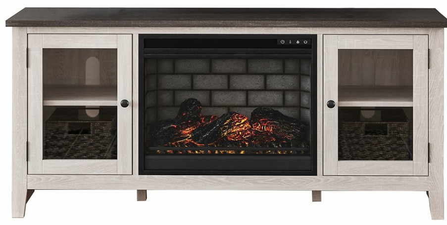 Entertainment Ashley Furniture | Dorrinson 60" Tv Stand With Electric Fireplace