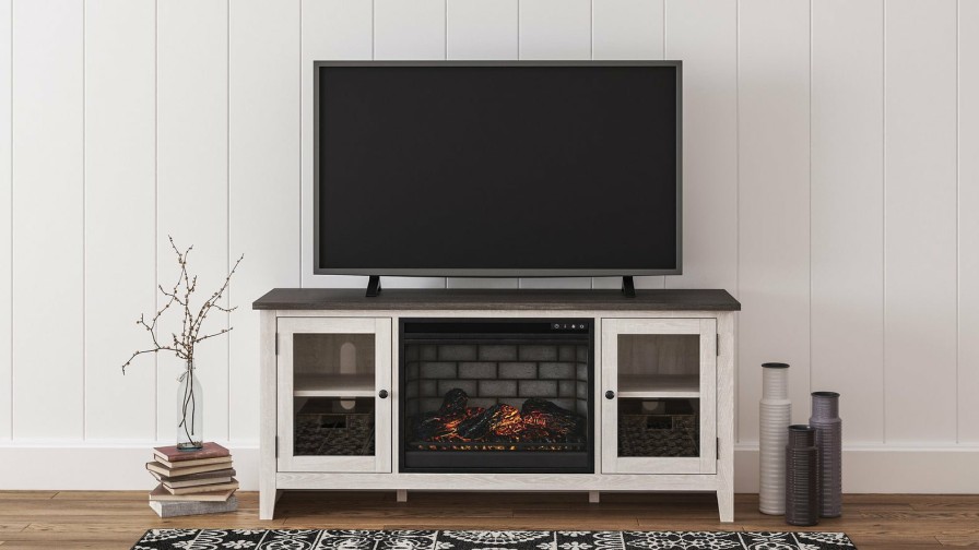 Entertainment Ashley Furniture | Dorrinson 60" Tv Stand With Electric Fireplace