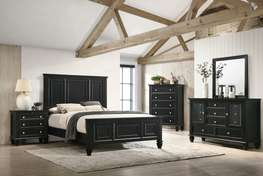 Bedroom Coaster Z2 Premium | G201321Ke S5 Sandy Beach Black King Five Piece Bedroom Set