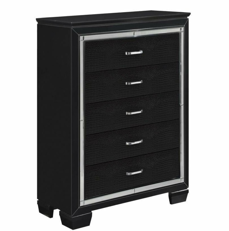 Bedroom Homelegance (Homerica East) | Homelegance Allura Chest In Black 1916Bk-9