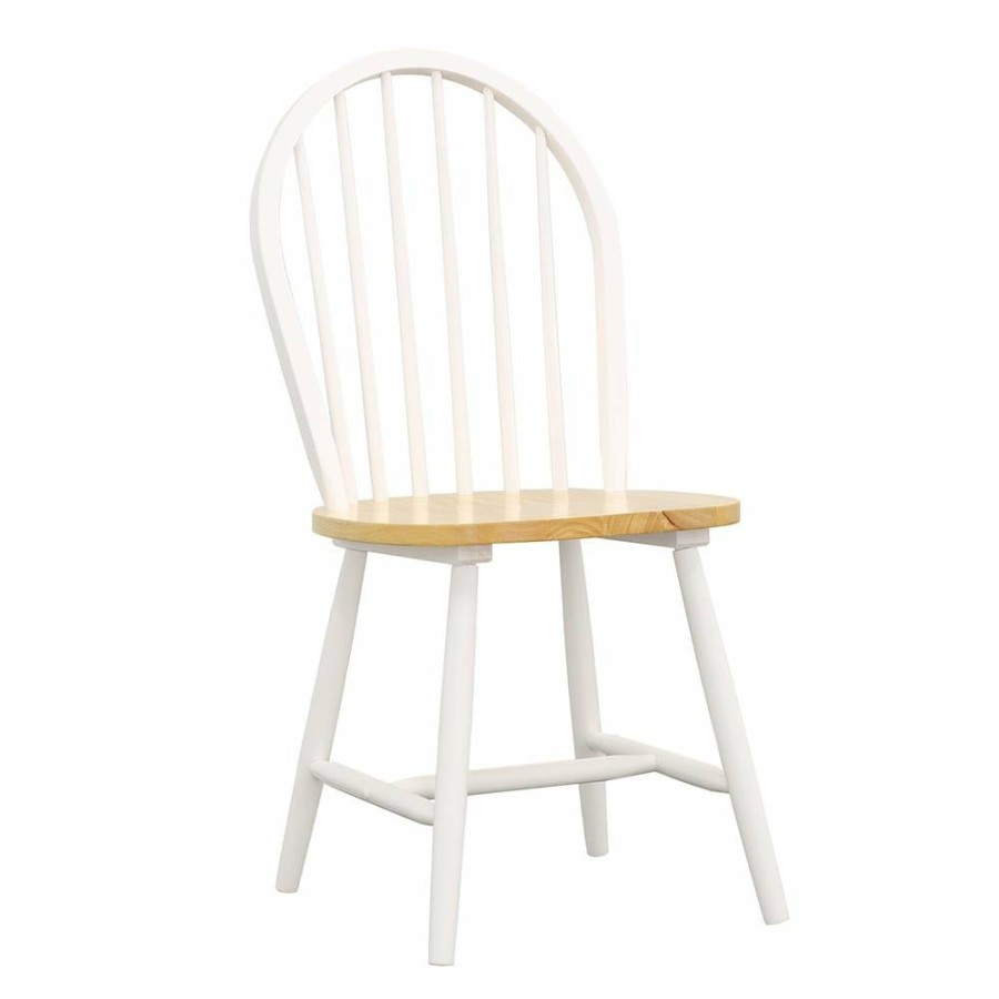 Dining Room Coaster Z2 Premium | Country Two Tone Natural Wood Dining Chair