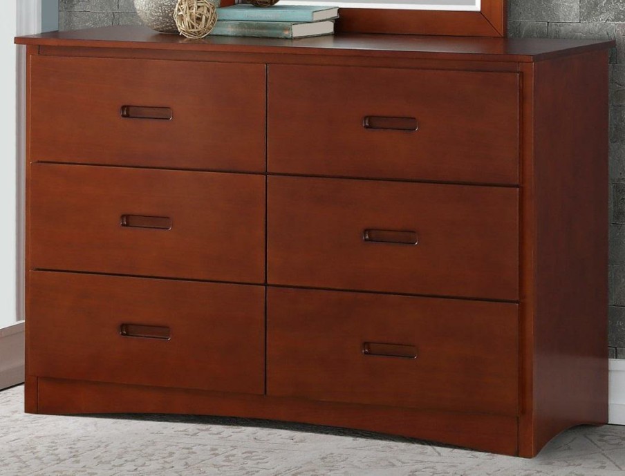 Bedroom Homelegance (Homerica East) | Homelegance Rowe 6 Drawer Dresser In Dark Cherry B2013Dc-5