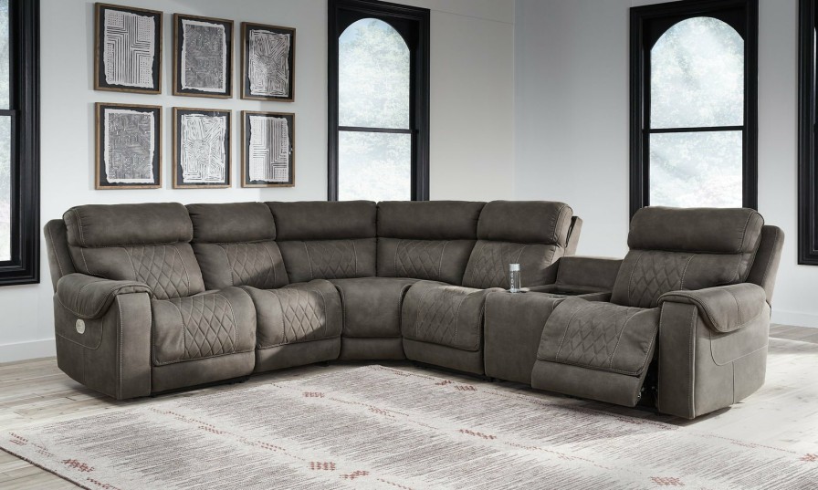 Living Room Ashley Furniture | Hoopster 6-Piece Power Reclining Sectional