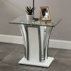 Living Room FOA East | Staten Glossy White/Chrome End Table