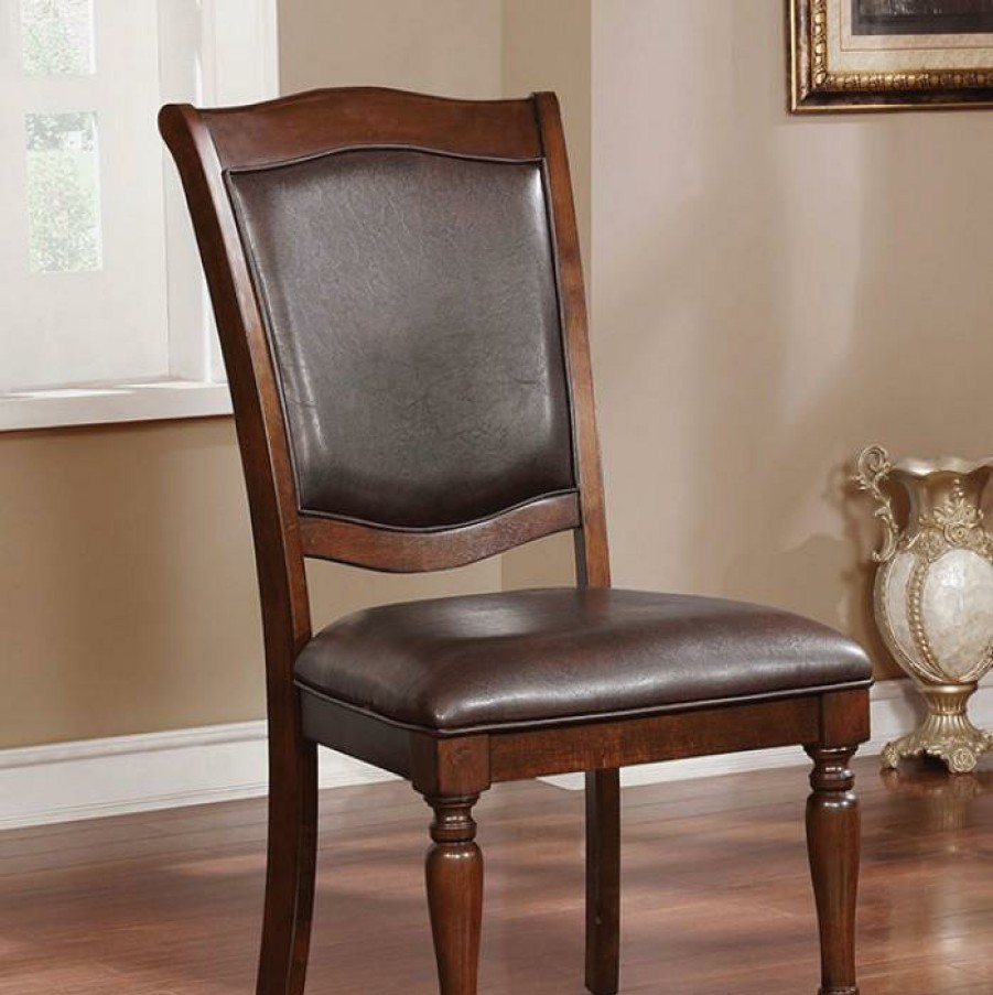 Dining Room FOA East | Sylvana Brown Cherry/Espresso Side Chair (2/Ctn)