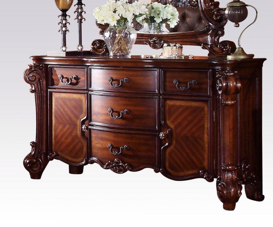 Dining Room ACME | Acme Vendome Traditional Dresser/Server With Four Drawers And Two Doors In Cherry 22005