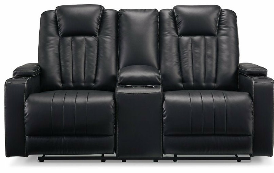 Living Room Ashley Furniture | Center Point Reclining Loveseat With Console