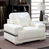 Living Room FOA East | Zibak White/Chrome Chair, White