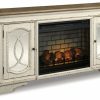 Entertainment Ashley Furniture | Realyn 74" Tv Stand With Electric Fireplace