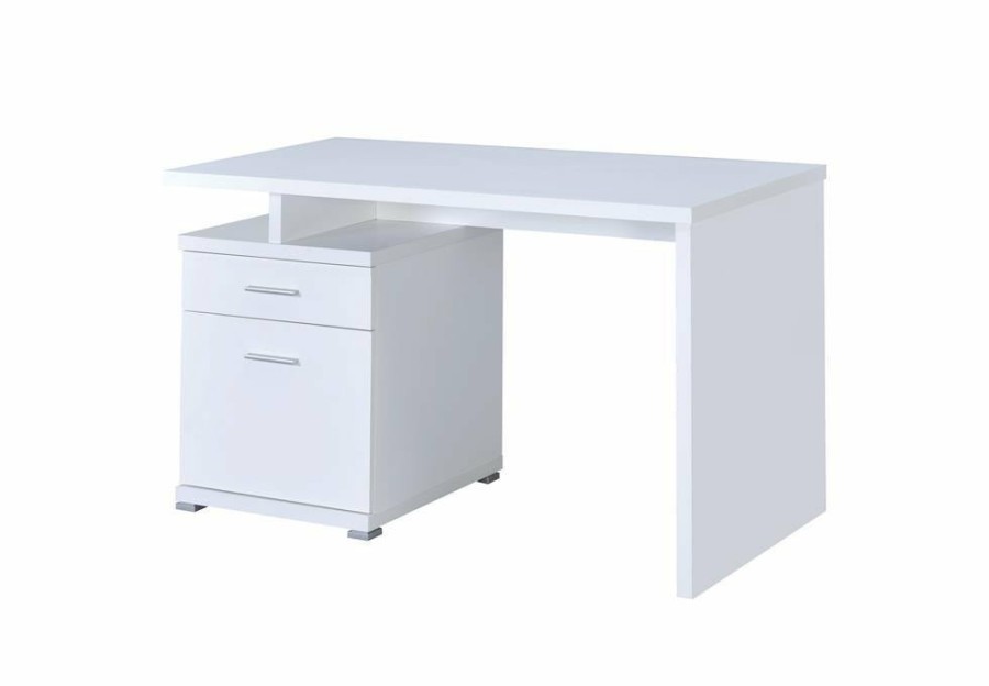 Home Office Coaster Z2 Premium | G800110 Contemporary White Executive Desk