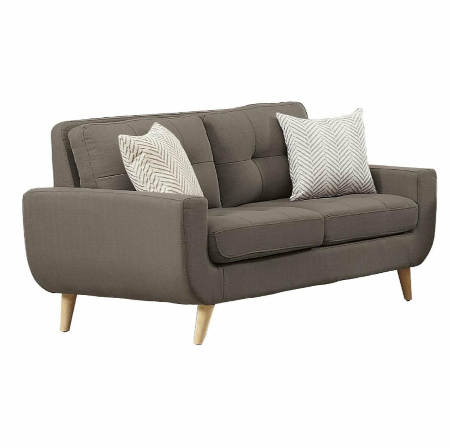 Living Room Homelegance (Homerica East) | Homelegance Furniture Deryn Loveseat In Gray 8327Gy-2