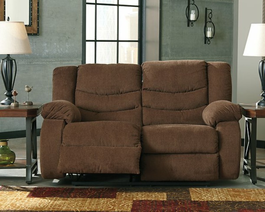 Living Room Ashley Furniture | Tulen Reclining Loveseat