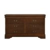 Bedroom Homelegance (Homerica East) | Homelegance Mayville 6 Drawer Dresser In Brown Cherry 2147-5