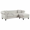 Living Room Coaster Z2 Premium | Cecilia Sectional Pearl Silver