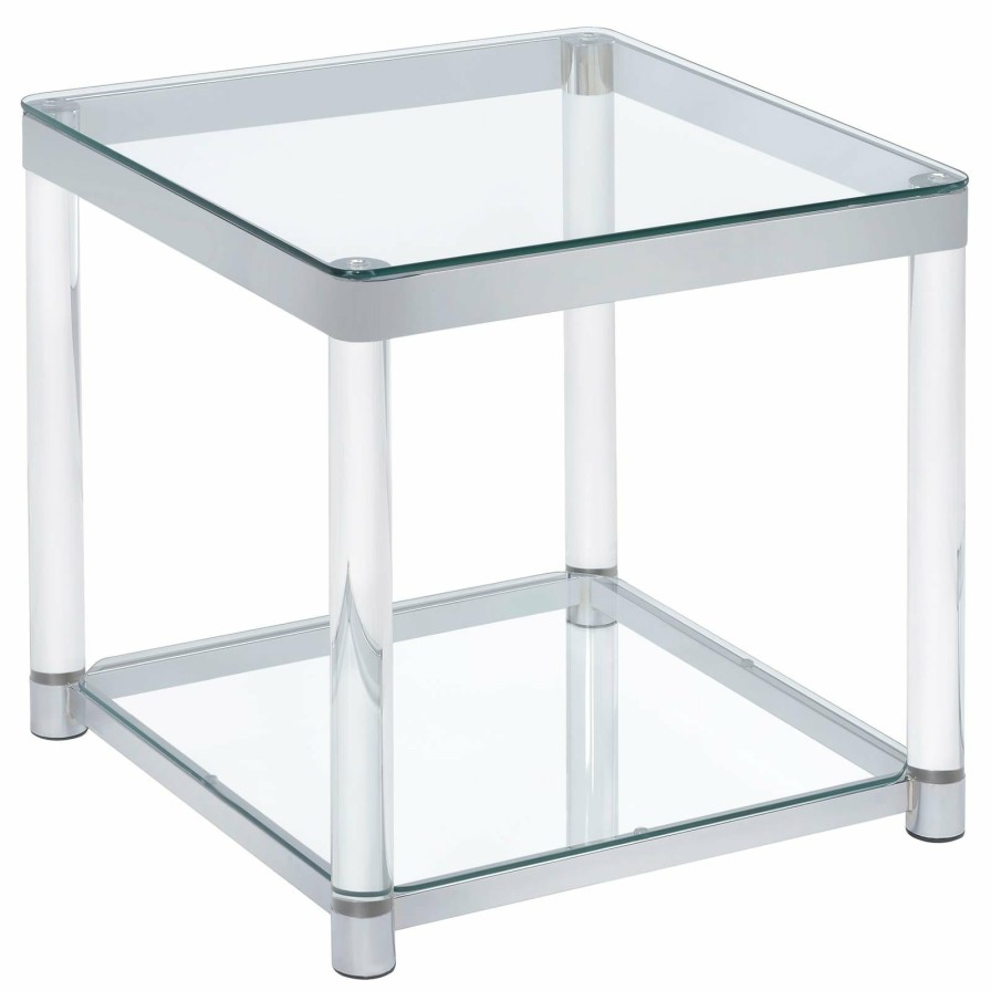 Living Room Coaster Z2 Premium | G720748 Contemporary Chrome Side Table