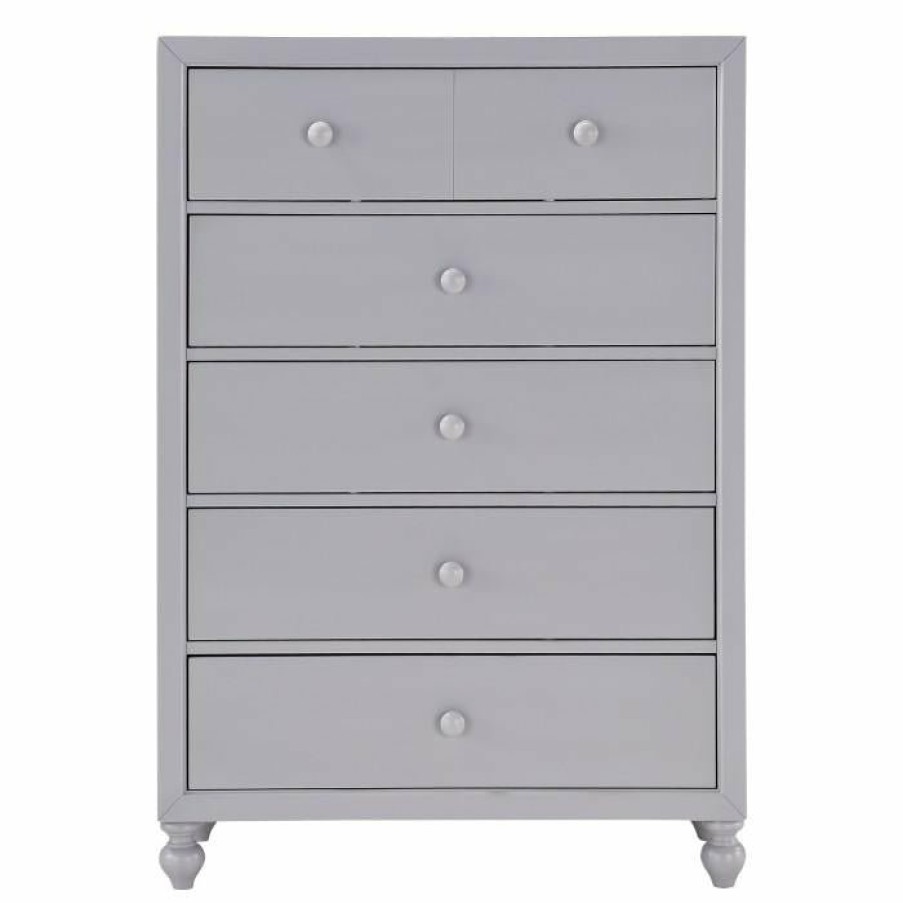 Bedroom Homelegance (Homerica East) | Homelegance Wellsummer 5 Drawer Chest In Gray 1803Gy-9