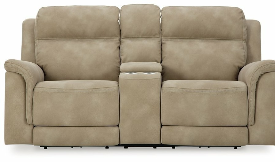 Living Room Ashley Furniture | Next-Gen Durapella Power Reclining Loveseat With Console