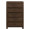 Bedroom Homelegance (Homerica East) | Homelegance Furniture Erwan 5 Drawer Chest In Dark Walnut 1961-9