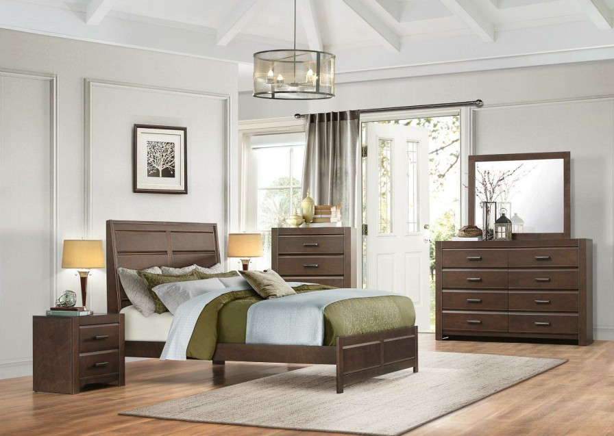 Bedroom Homelegance (Homerica East) | Homelegance Furniture Erwan 5 Drawer Chest In Dark Walnut 1961-9