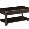 Living Room Coaster Z2 Premium | Transitional Walnut Lift Top Coffee Table