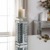 Accessories ACME | Nysa Mirrored & Faux Crystals Accent Candleholder