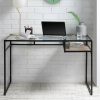 Home Office ACME East | Yasin Black & Glass Desk