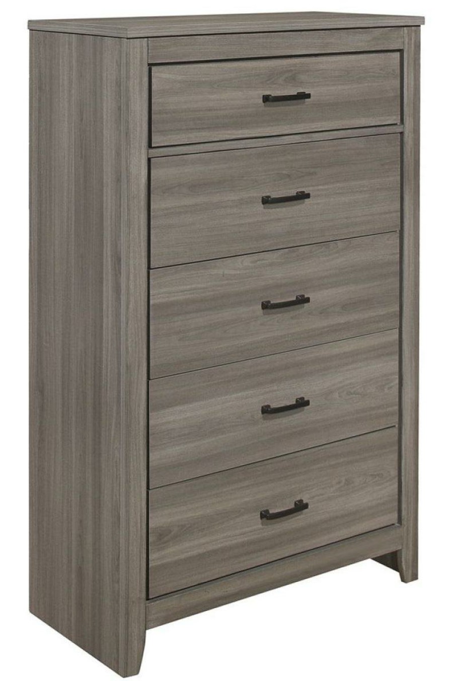 Bedroom Homelegance (Homerica East) | Homelegance Waldorf 5 Drawer Chest In Dark Gray 1902-9