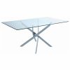 Dining Room Coaster Z2 Premium | Nathan Contemporary Chrome Dining Table