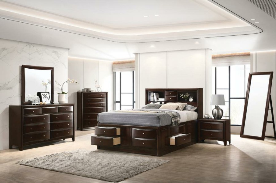 Bedroom Coaster Z2 Premium | Phoenix Cappuccino King Four Piece Bedroom Set