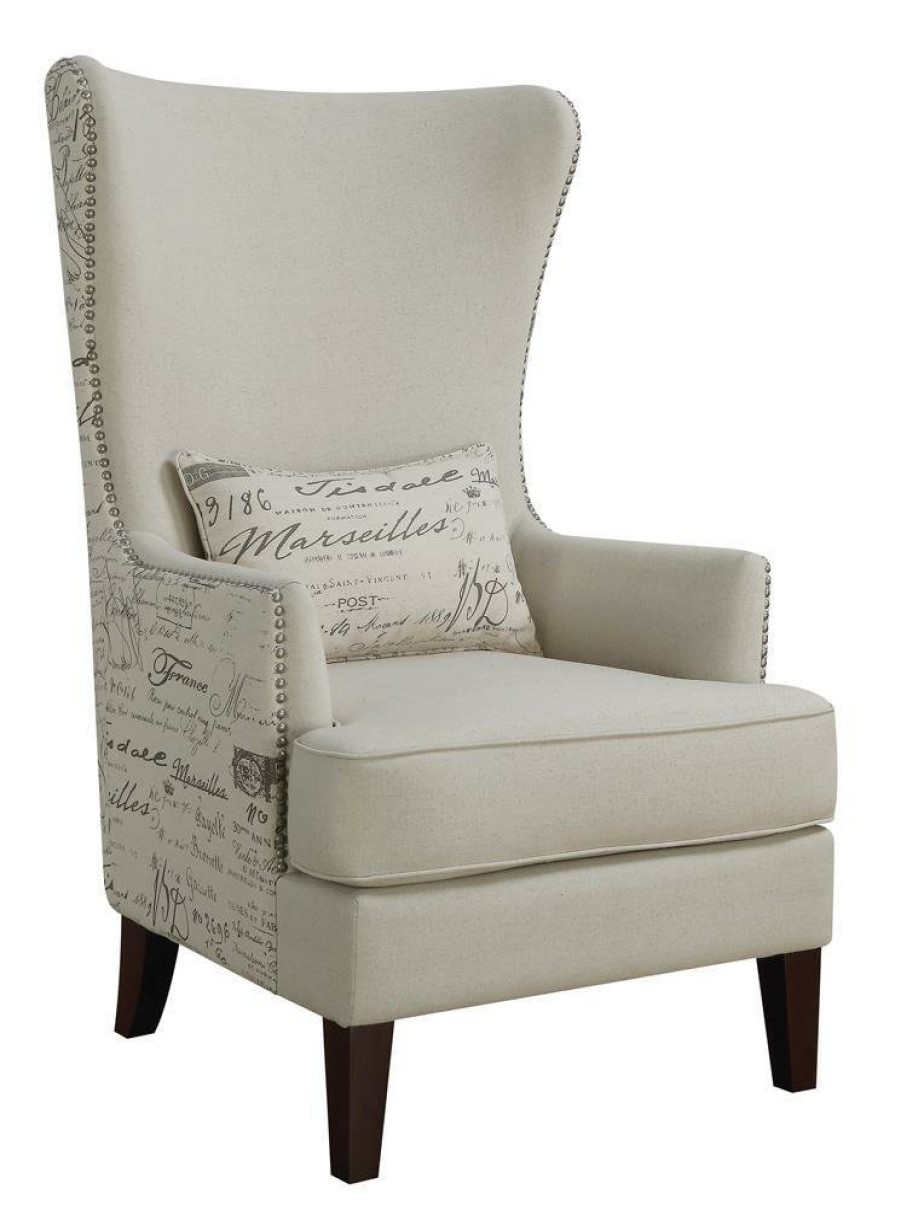 Living Room Coaster Z2 Premium | Traditional Cream Accent Chair