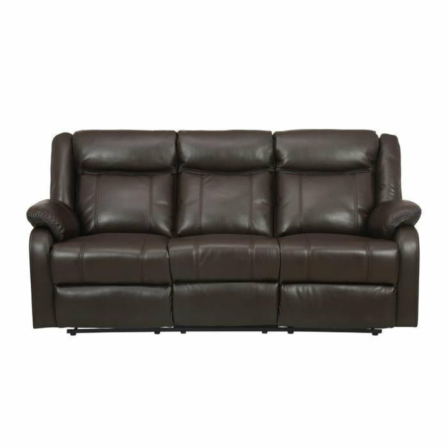 Living Room Homelegance (Homerica East) | Homelegance Furniture Jude Double Glider Recliner Sofa In Brown 8201Brw-3