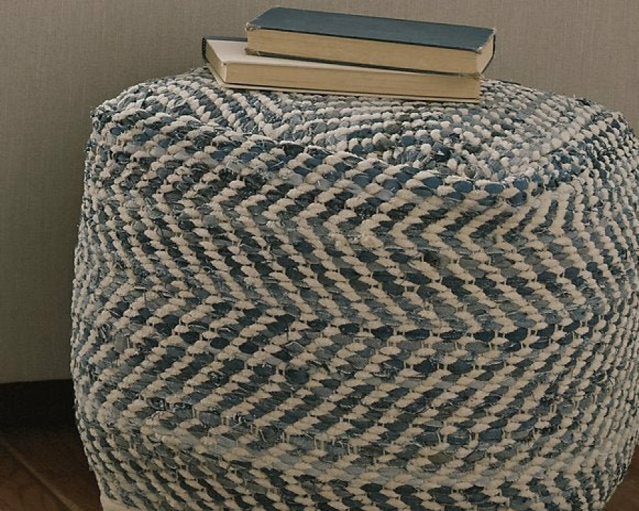 Accessories Ashley Furniture | Chevron Pouf