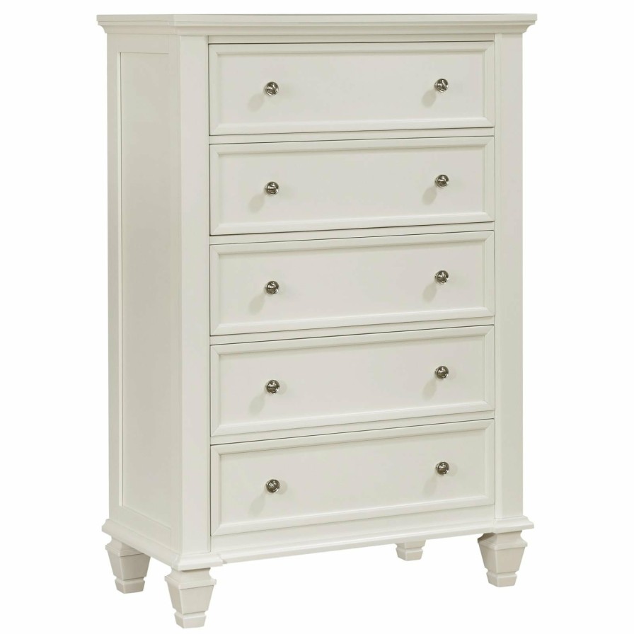 Bedroom Coaster Z2 Premium | Sandy Beach Five Drawer Chest