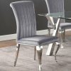 Dining Room Coaster Z2 Premium | Hollywood Glam Chrome Dining Chair