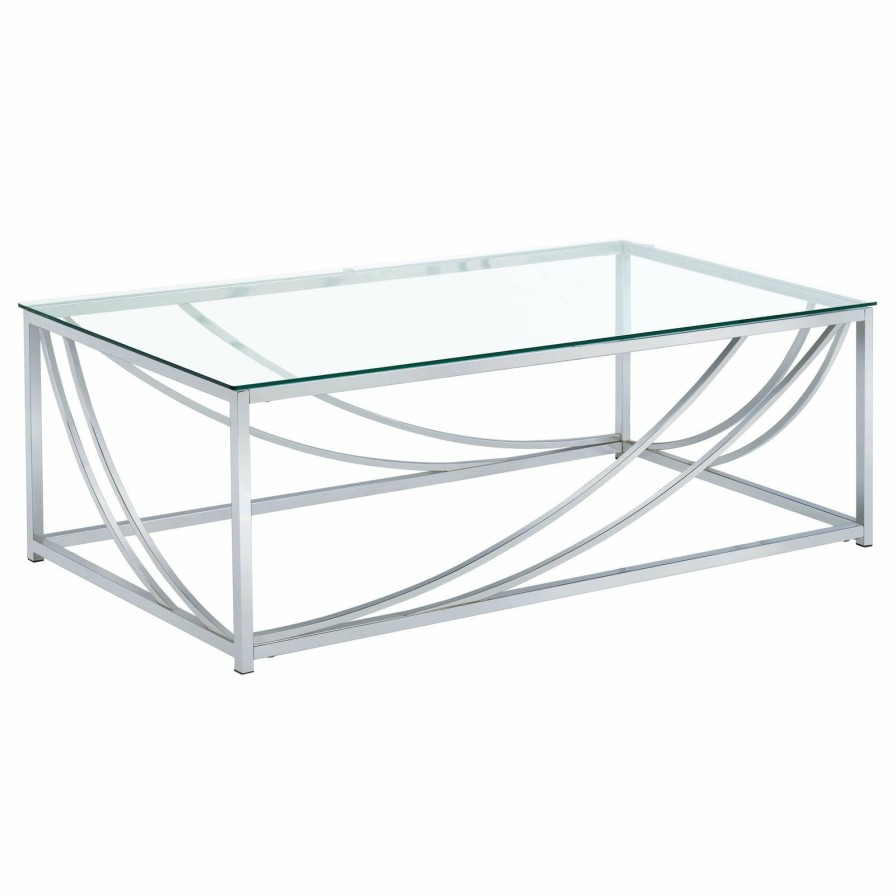 Living Room Coaster Z2 Premium | G720498 Contemporary Chrome Coffee Table