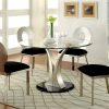 Dining Room FOA East | Valo Silver/Black Round Dining Table