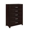 Bedroom Homelegance (Homerica East) | Homelegance Edina 5 Drawer Chest In Espresso-Hinted Cherry 2145-9