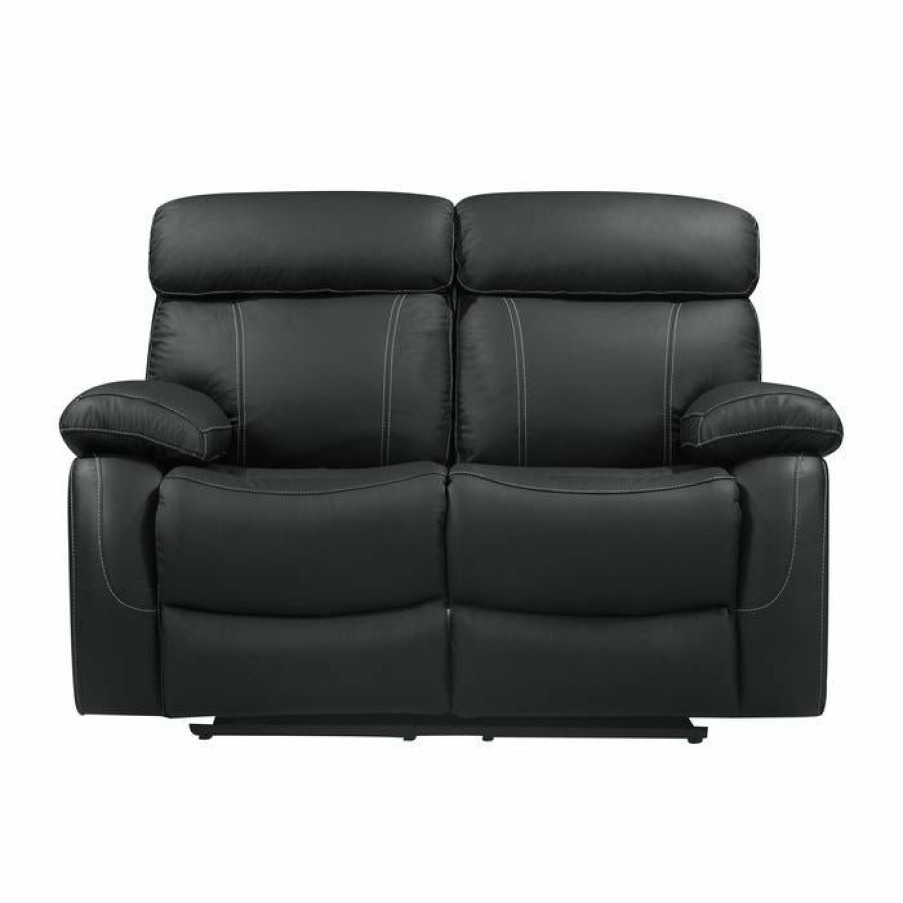 Living Room Homelegance (Homerica East) | Homelegance Furniture Pendu Double Reclining Loveseat In Black 8326Blk-2