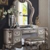 Bedroom ACME | Dresden Vintage Bone White Vanity Desk