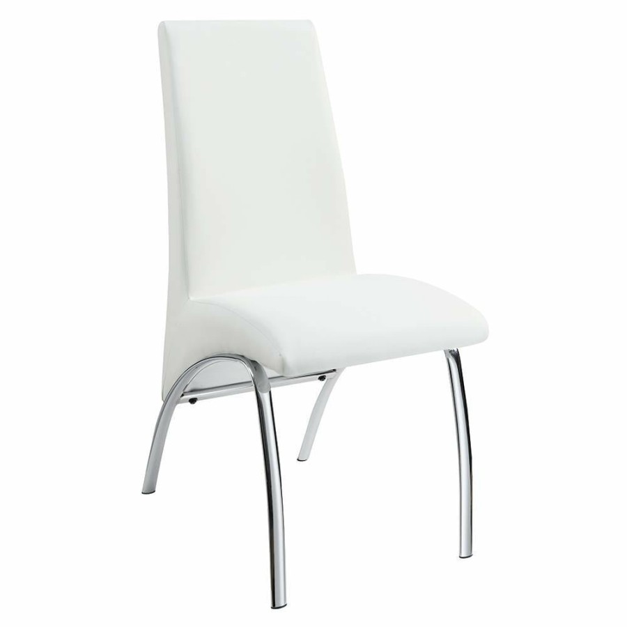 Dining Room Coaster Z2 Premium | Ophelia Contemporary White Dining Chair