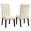 Dining Room Coaster Z2 Premium | Parkins Cream Upholstered Dining Chair