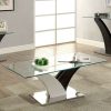 Living Room FOA East | Sloane White/Dark Gray/Chrome Coffee Table