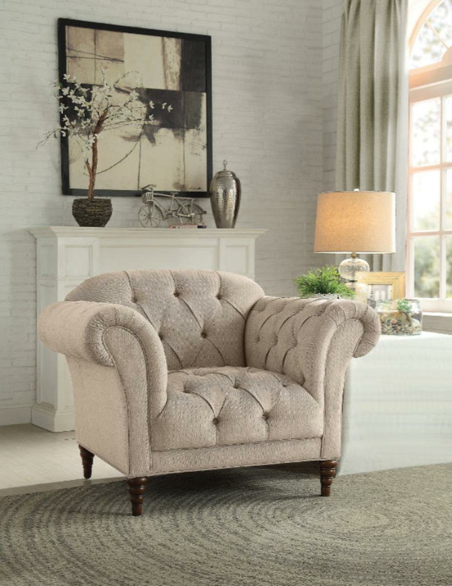 Living Room Homelegance (Homerica East) | Homelegance Furniture St. Claire Chair In Brown 8469-1