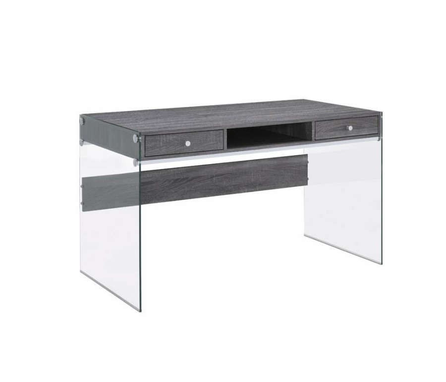 Home Office Coaster Z2 Premium | G800818 Contemporary Weathered Grey Writing Desk