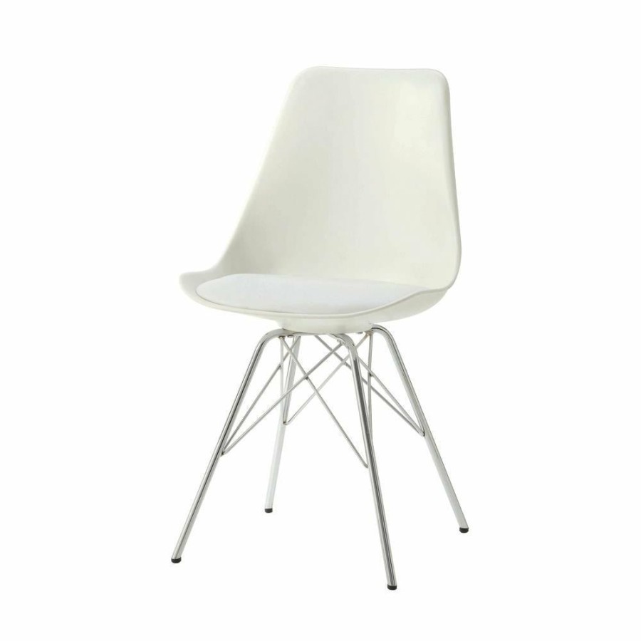 Dining Room Coaster Z2 Premium | Lowry Contemporary White Dining Chair