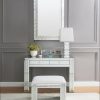 Bedroom ACME | Nysa Mirrored & Faux Crystals Vanity Desk