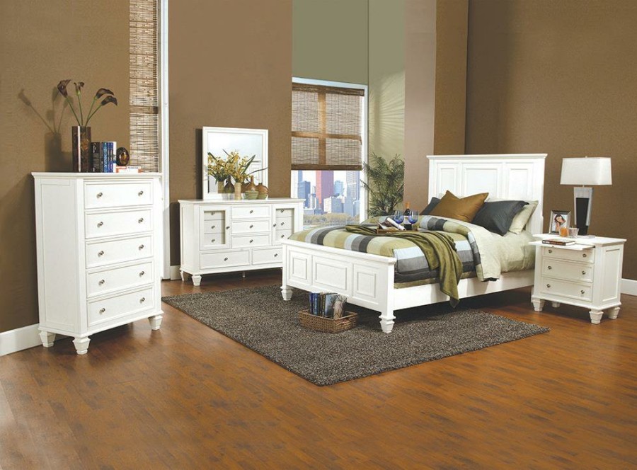 Bedroom Coaster Z2 Premium | Sandy Beach White California King Five Piece Bedroom Set